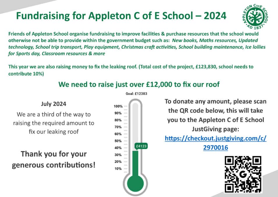 Appleton School fundraising poster