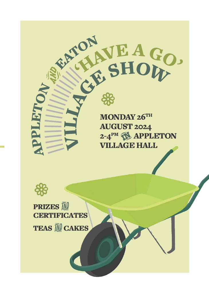 Appleton Village Show poster 26th August 2024