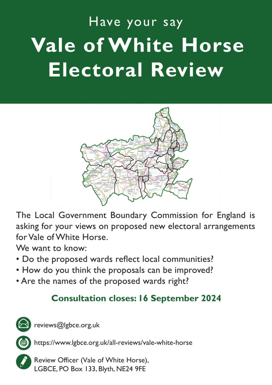 Vale of White Horse Electoral Review poster