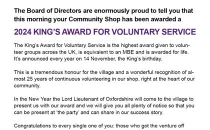 King's Award for Voluntary Service